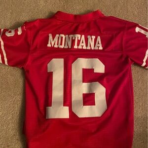 Kids Football Jersey:  Joe Montana